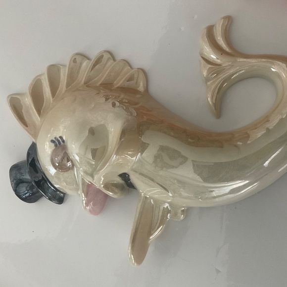 4 VINTAGE WALL PLAQUES SEAHORSE & DOLPHIN FISH MCM - Picture 4 of 9